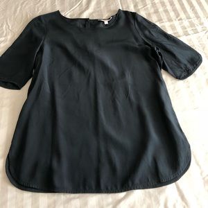 Black silk blouse
